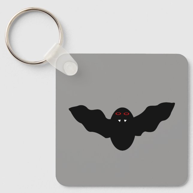 Creepy Halloween Vampire Bat Custom Key Ring (Front)