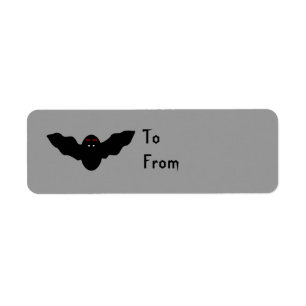 Creepy Halloween Vampire Bat Custom Present Tags