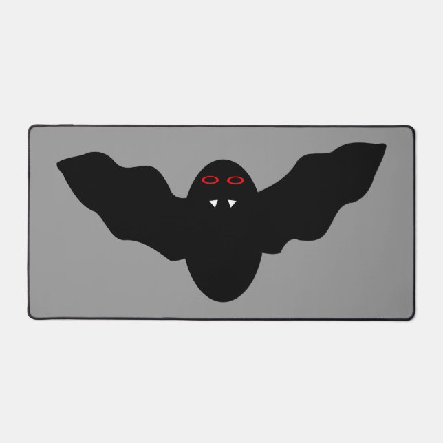 Creepy Halloween Vampire Bat Desk Mat (Front)