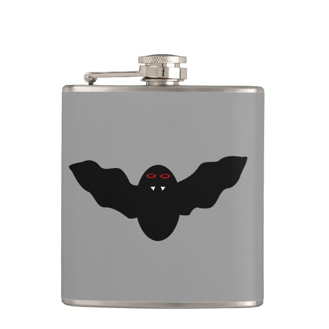 Creepy Halloween Vampire Bat Flask (Front)