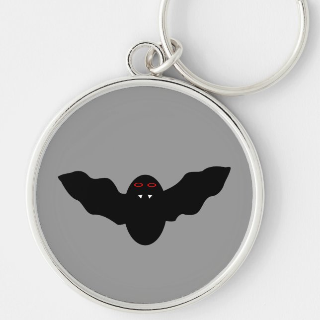 Creepy Halloween Vampire Bat Keychain (Front)
