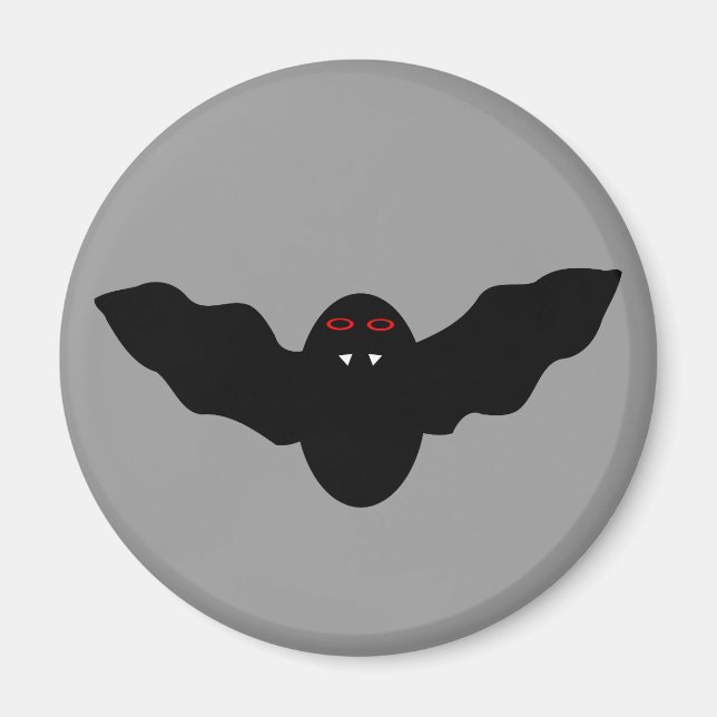 Creepy Halloween Vampire Bat Magnet (Front)