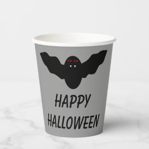 Creepy Halloween Vampire Bat Paper Cups