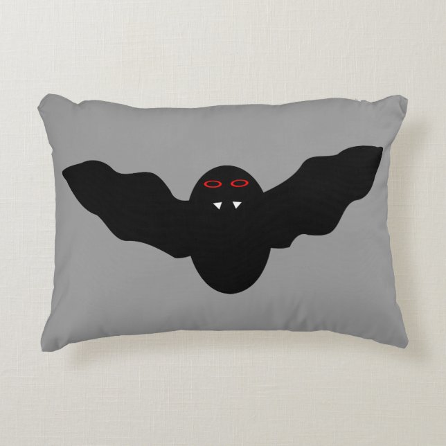 Creepy Halloween Vampire Bat Pillow (Front)