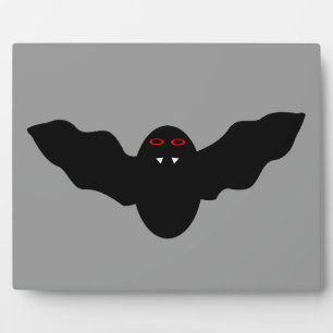 Creepy Halloween Vampire Bat Plaque