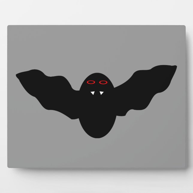 Creepy Halloween Vampire Bat Plaque (Front)