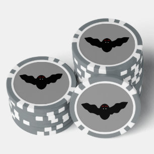 Creepy Halloween Vampire Bat Poker Chips