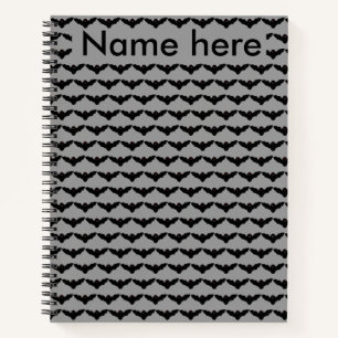 Creepy Halloween Vampire Bat Spiral Notebook