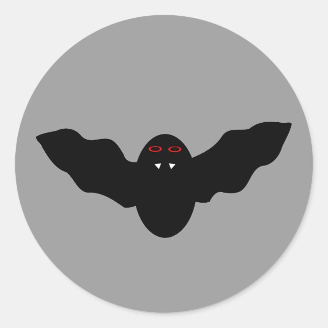 Creepy Halloween Vampire Bat Stickers (Front)
