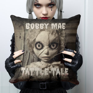 Creepy Haunted Doll - Horror Movie Cushion