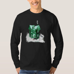 Creepy Haunted Halloween House Ghostly Apparitions T-Shirt