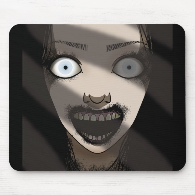 Creepy Haunting Ghost Lady Mouse Pad (Front)