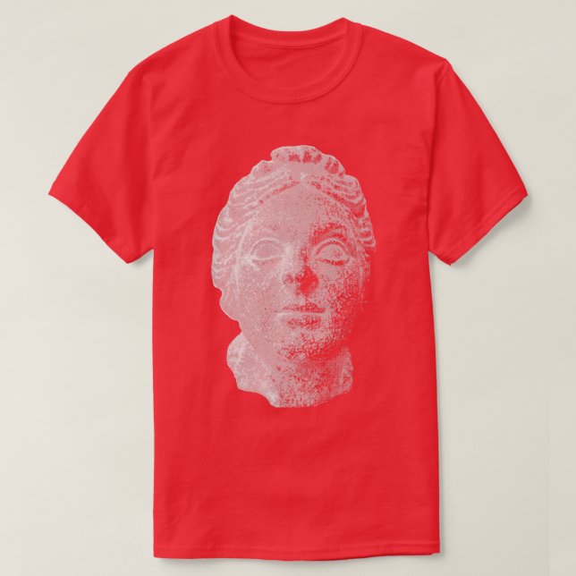 Creepy Head of a Woman from a Roman Empire Statue  T-Shirt (Design Front)