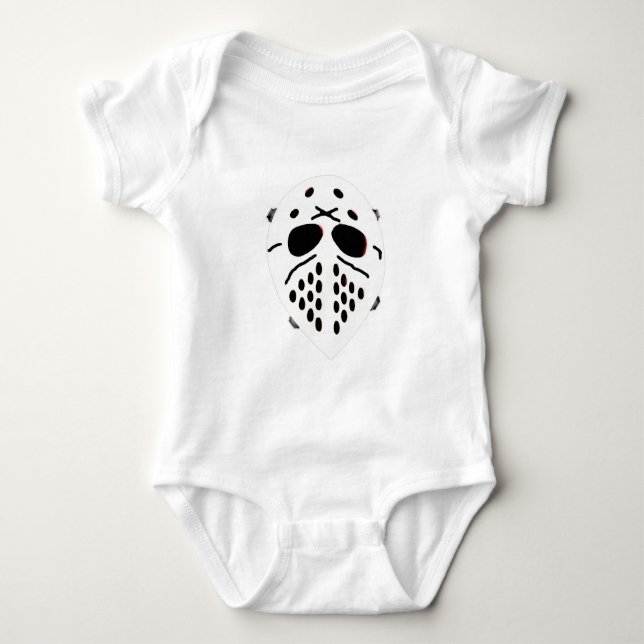 Creepy Hockey Mask Products Baby Bodysuit (Front)
