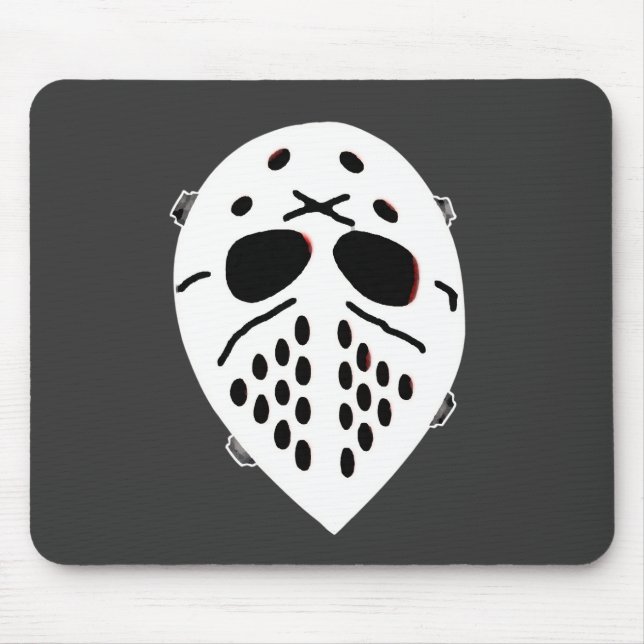 Creepy Hockey Mask Products Mouse Pad (Front)