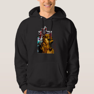 Creepy Horror Goat Priest Occult Collage Halloween Hoodie