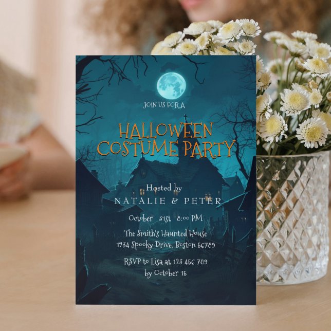 Creepy House In The Woods Kids Halloween Party  Invitation (Creator Uploaded)