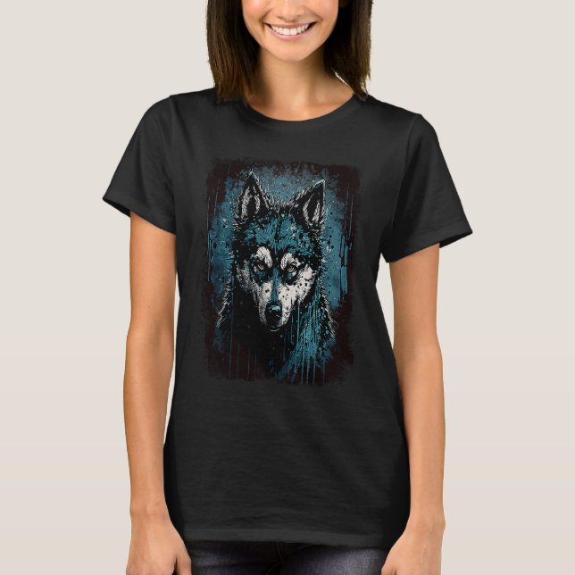 Creepy Husky T-Shirt (Front)