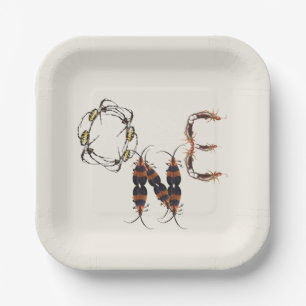 Creepy Insect Bug First Birthday  Paper Plate
