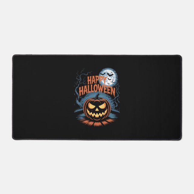 Creepy Jack O’ Lantern Halloween Desk Mat (Front)