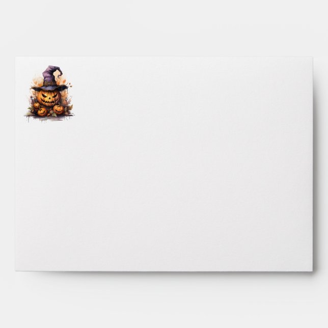 Creepy Jack-o-lantern Halloween Envelope (Front)