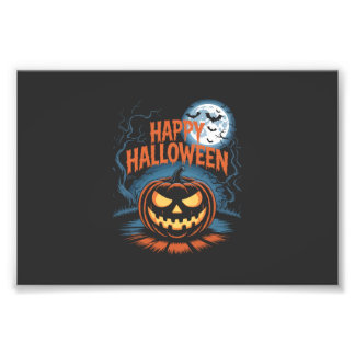 Creepy Jack O Lantern Halloween Photo Print