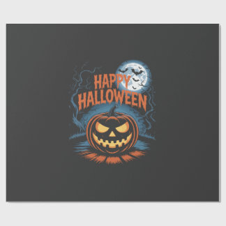 Creepy Jack O Lantern Halloween Wrapping Paper