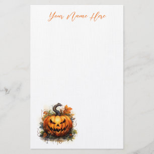 Creepy Jack-O-Lantern Stationery