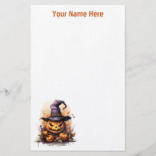Creepy Jack-O-Lantern Stationery