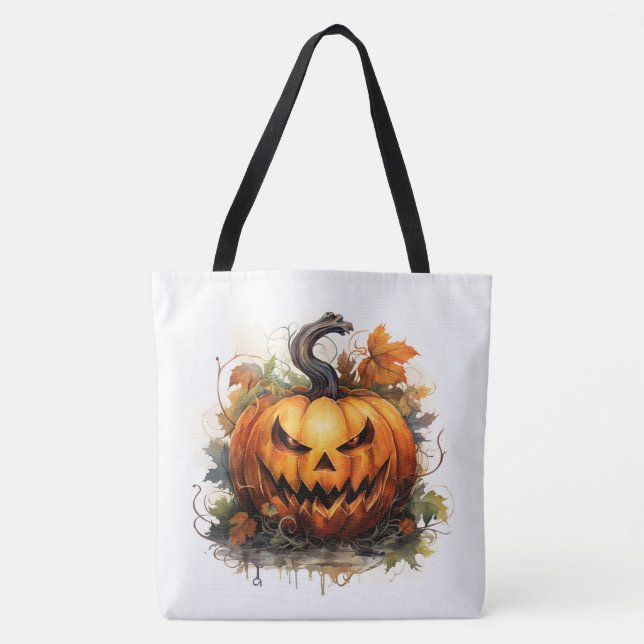 Creepy Jack-o-Lantern  Tote Bag (Front)