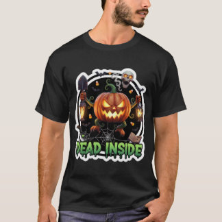 Creepy jackolantern illustration with shovel lante T-Shirt