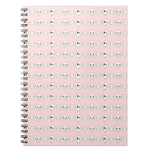 Creepy Kawaii Skulls Pink Notebook