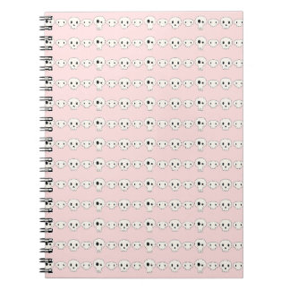 Creepy Kawaii Skulls Pink Notebook