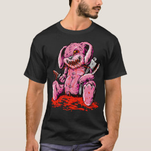 Creepy Killer Bunny Doll with Weapons T-Shirt