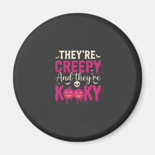 Creepy Kooky Halloween Skull Pumpkin Design_1 Magnet