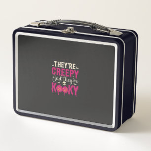Creepy Kooky Halloween Skull Pumpkin Design_1 Metal Lunch Box