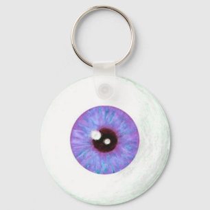 Creepy Lavendar Azure Eyeball Keychain