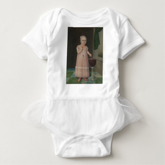 Creepy Little Girl Eats Candy Baby Bodysuit
