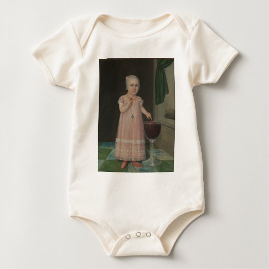Creepy Little Girl Eats Candy Baby Bodysuit