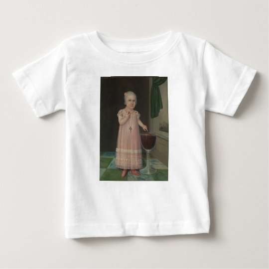 Creepy Little Girl Eats Candy Baby T-Shirt