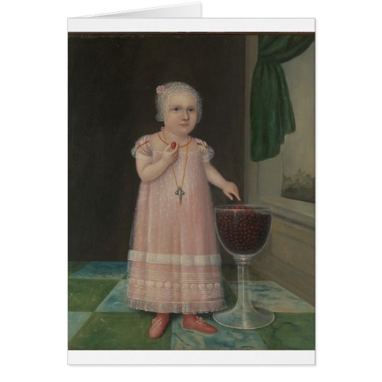 Creepy Little Girl Eats Candy Card