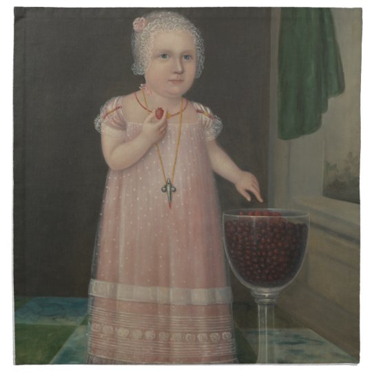 Creepy Little Girl Eats Candy Napkin