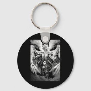 Creepy manga biblical angel Scary Eyes Horror Hall Key Ring