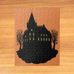 Creepy Mansion in Silhouette Jigsaw Puzzle