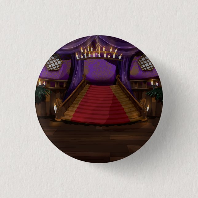 Creepy Mansion Stairway 3 Cm Round Badge (Front)