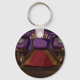 Creepy Mansion Stairway Key Ring