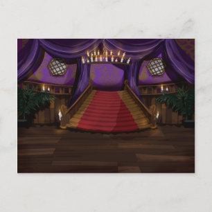 Creepy Mansion Stairway Postcard