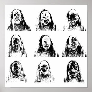 Creepy Masks Poster