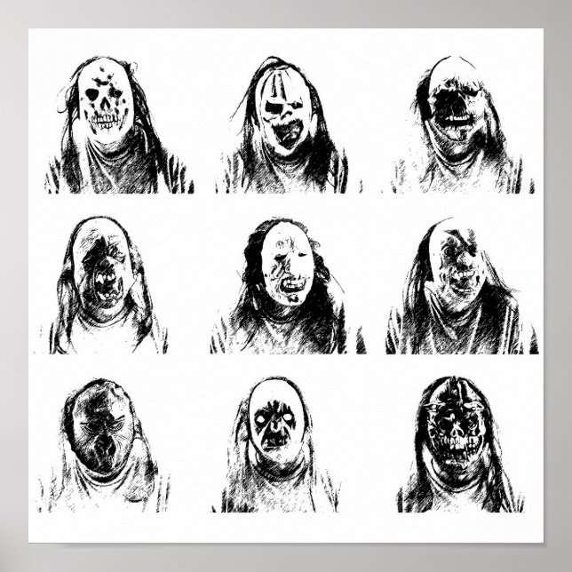 Creepy Masks Poster (Front)