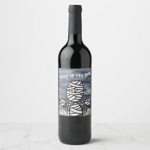 Creepy Mommy Halloween Party Wine Label